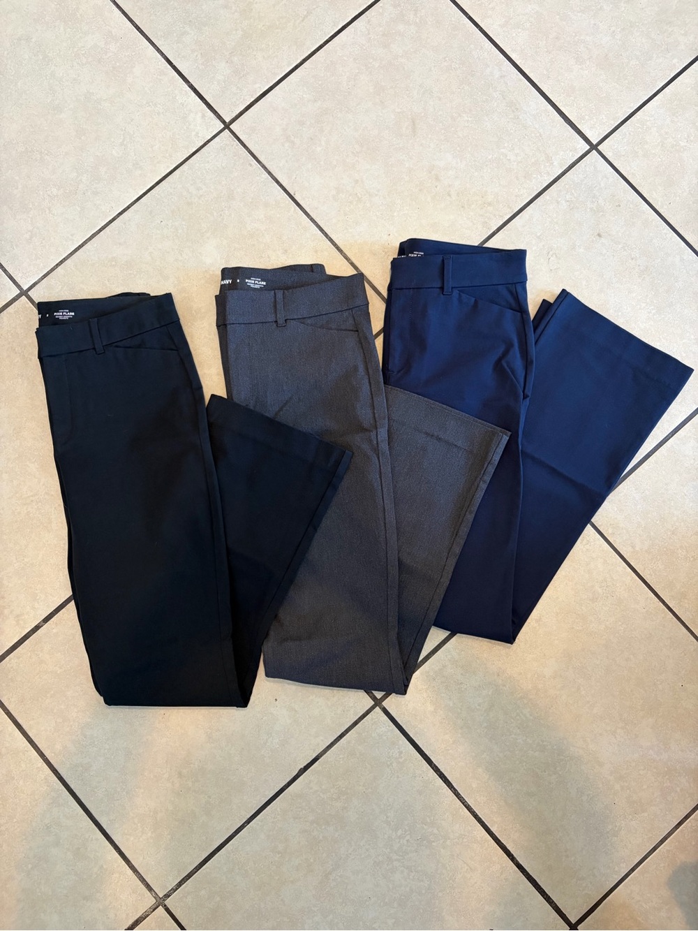 old navy pixie flare pants (set of 3)